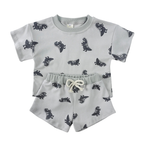 Ensemble T-shirt et Short Garçon Imprimé en Coton – Été