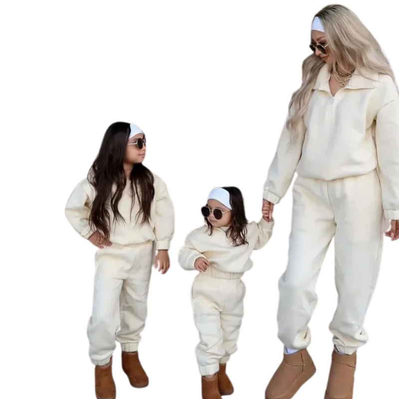 Ensemble en Molleton pour Enfant à Col Montant avec Fermeture Éclair