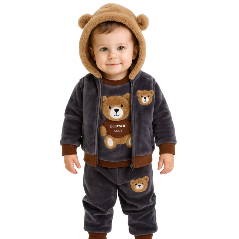 Ensemble en Velours pour Enfants avec Gilet Offert
