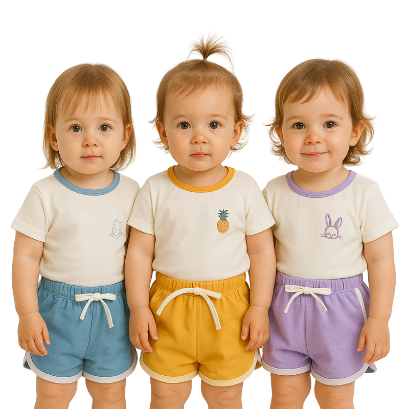 Ensemble d'Été Fille Uni – Léger et Confortable