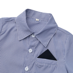 Ensemble de Cérémonie Enfant Rayé Bleu – Garçon & Fille