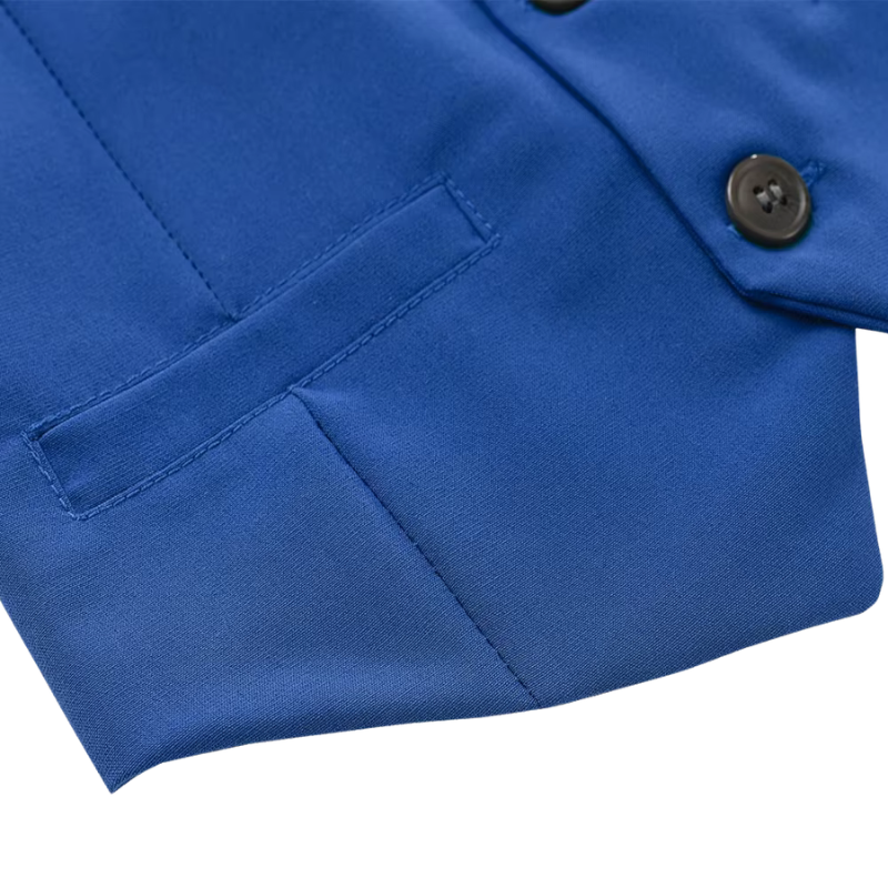 Ensemble de Cérémonie Garçon 4 Pièces avec Gilet, Pantalon, Chemise et Nœud Papillon