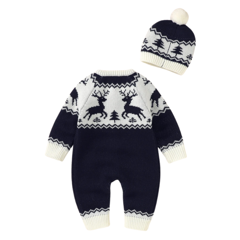 Ensemble de Noël pour Bébé Bambino – Combinaison et Bonnet Inclus