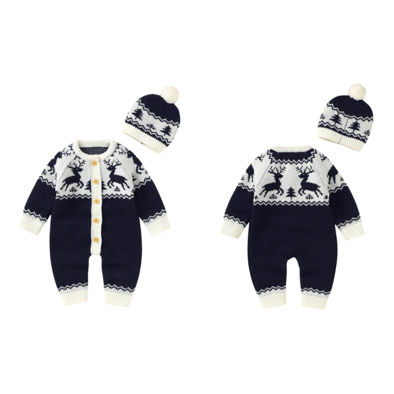 Ensemble de Noël pour Bébé Bambino – Combinaison et Bonnet Inclus
