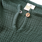 Ensemble en Lin à Manches Courtes Pour Enfants