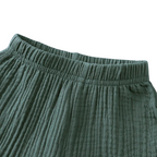 Ensemble en Lin à Manches Courtes Pour Enfants