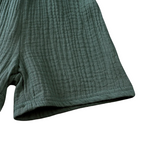 Ensemble en Lin à Manches Courtes Pour Enfants