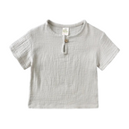 Ensemble en Lin à Manches Courtes Pour Enfants