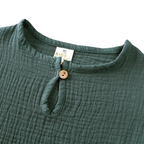 Ensemble en Lin à Manches Courtes Pour Enfants