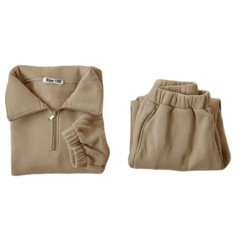 Ensemble en Molleton pour Enfant à Col Montant avec Fermeture Éclair