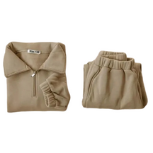 Ensemble en Molleton pour Enfant à Col Montant avec Fermeture Éclair