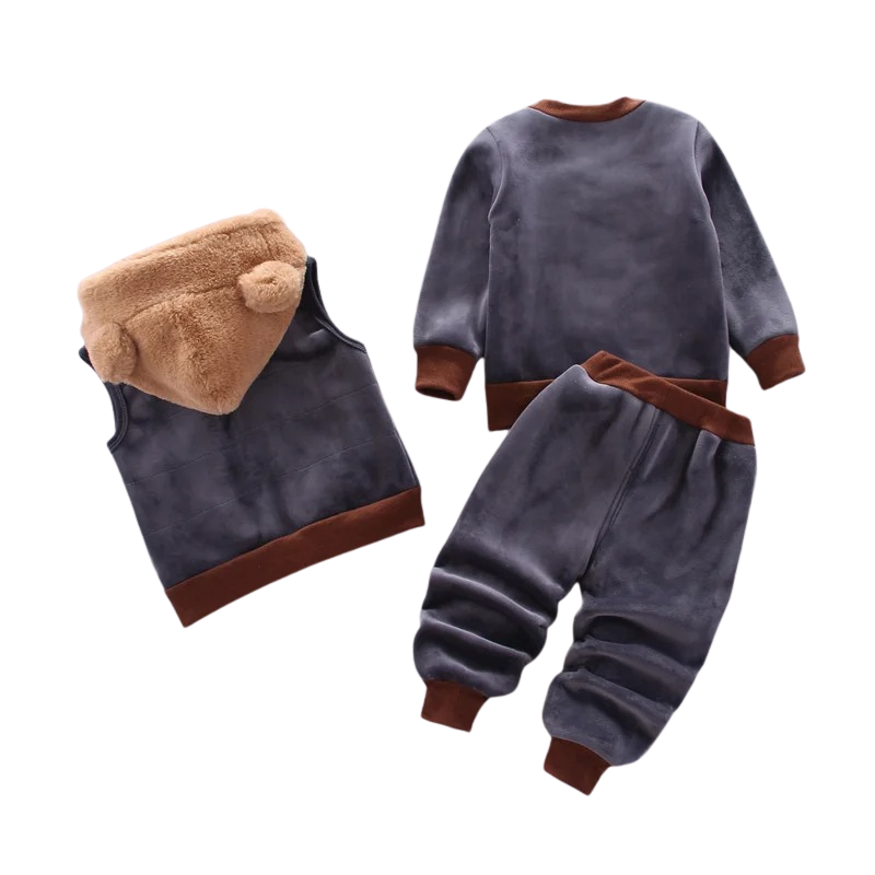 Ensemble en Velours pour Enfants avec Gilet Offert