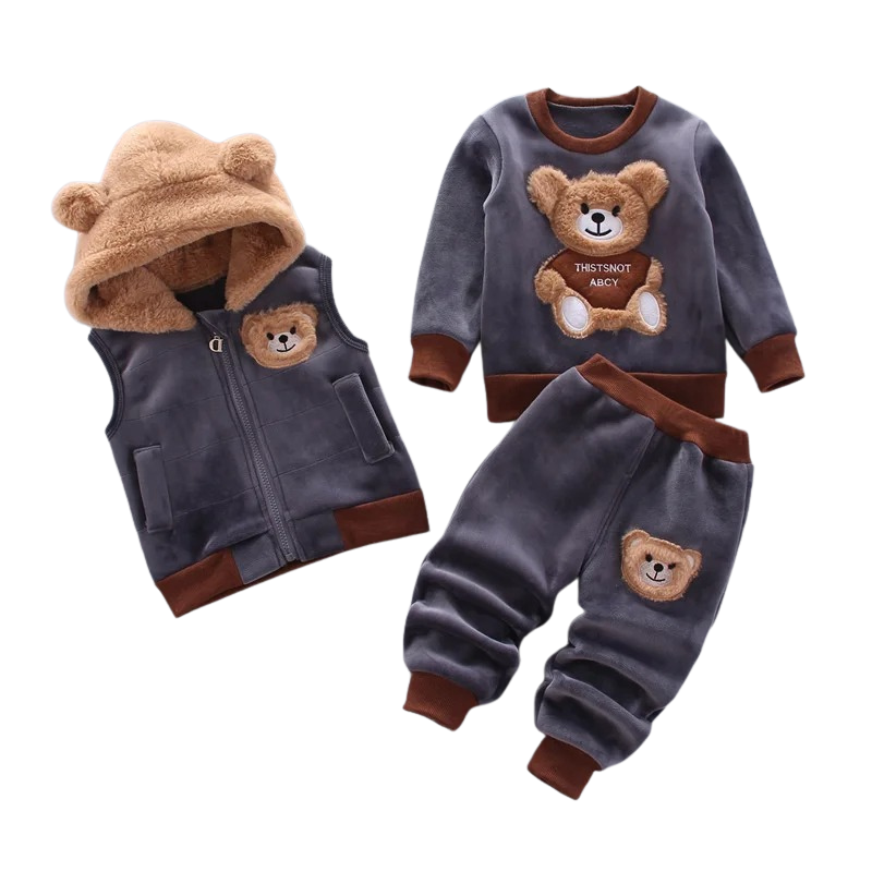Ensemble en Velours pour Enfants avec Gilet Offert