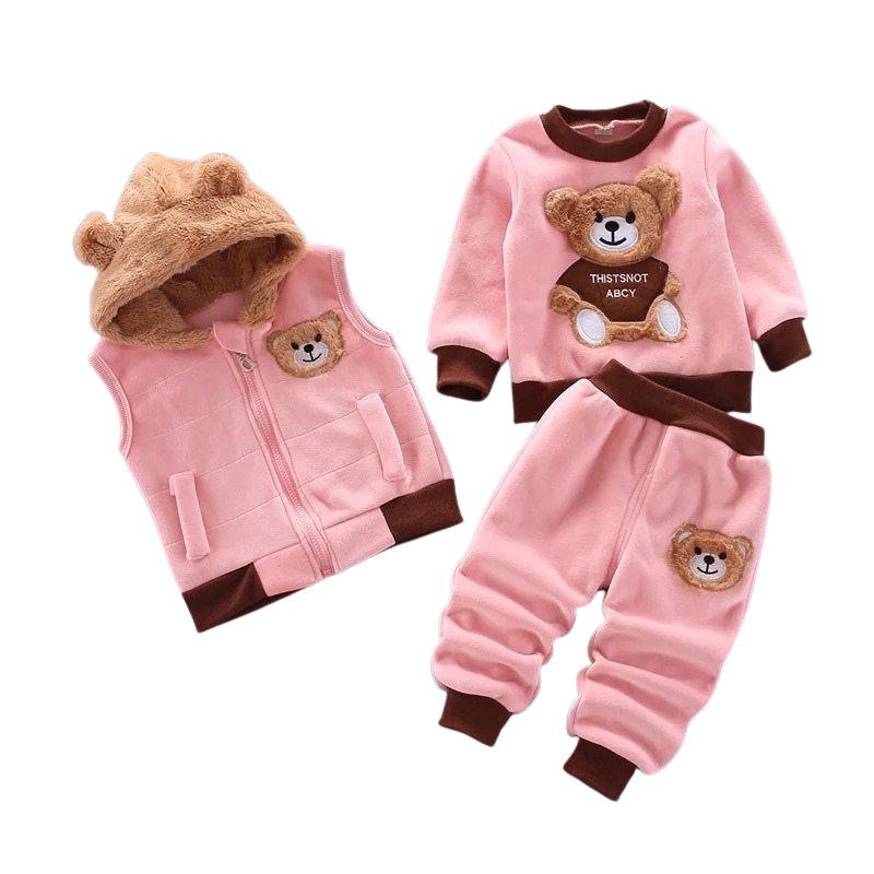 Ensemble en Velours pour Enfants avec Gilet Offert