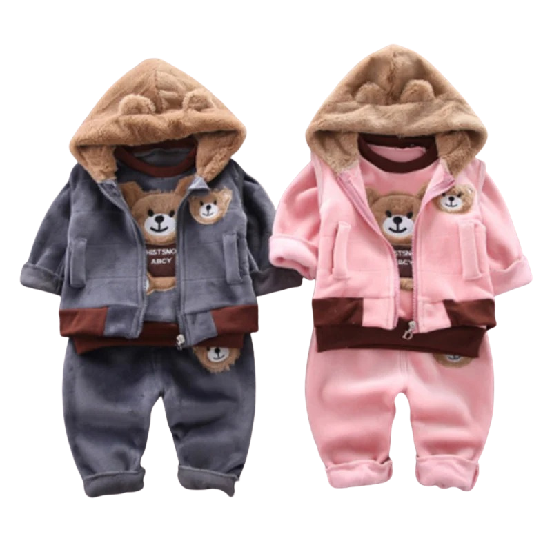 Ensemble en Velours pour Enfants avec Gilet Offert