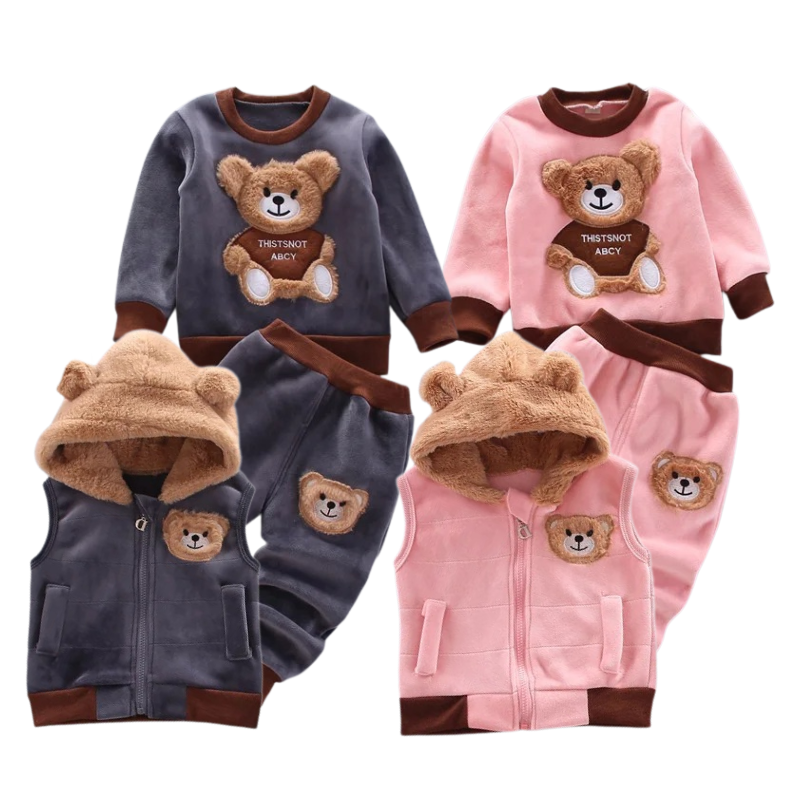 Ensemble en Velours pour Enfants avec Gilet Offert