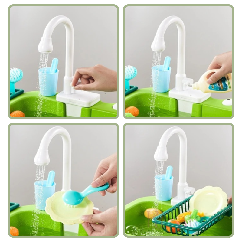 Évier de Jeu avec Eau et Accessoires