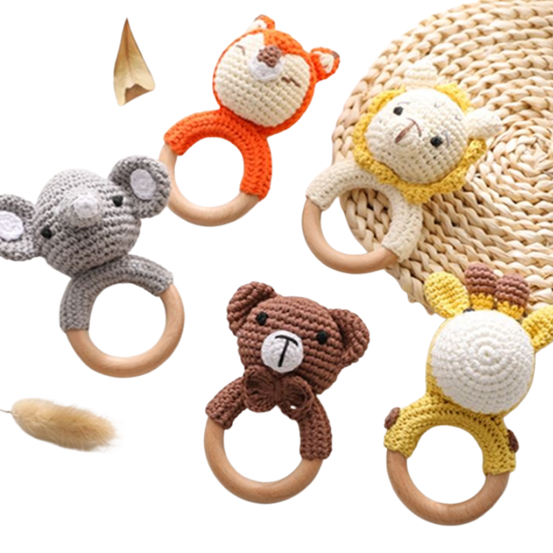 Hochet Douceur Sculpté pour Nouveau-Nés Bambino