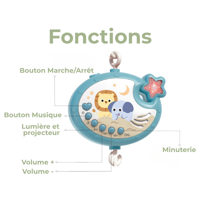Hochets de Berceau avec Télécommande