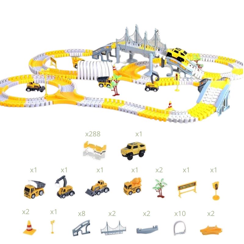 Jeu de Construction de Routes Enfant Bambino
