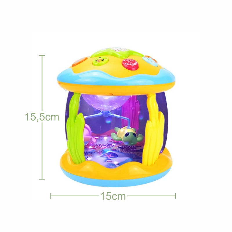 Jouet Aquarium Musical avec Projecteur de Lumière Bambino