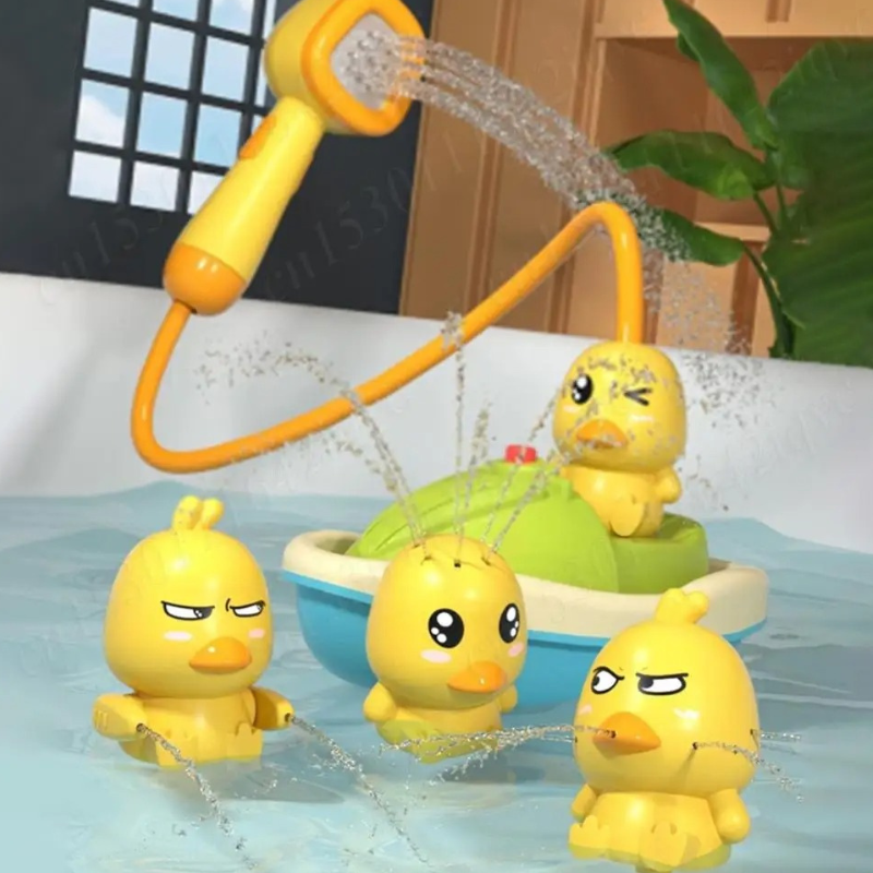 Jouet de Bain Bébé – Canards Ludiques avec Douchette et Bateau