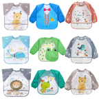 Lot de 3 Bavoirs Tablier Imperméables pour Bébé et Enfant