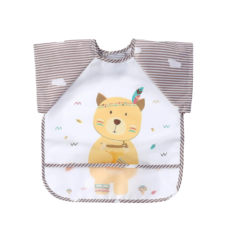 Lot de 3 Bavoirs Tablier Imperméables pour Bébé et Enfant