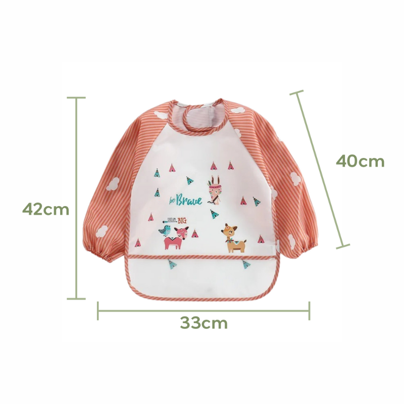 Lot de 3 Bavoirs Tablier Imperméables pour Bébé et Enfant