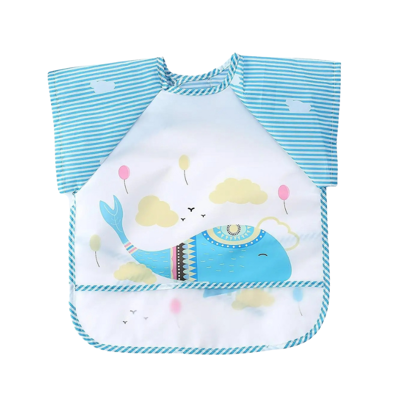 Lot de 3 Bavoirs Tablier Imperméables pour Bébé et Enfant