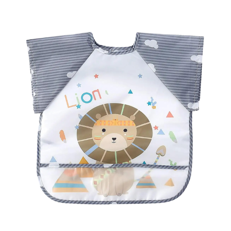 Lot de 3 Bavoirs Tablier Imperméables pour Bébé et Enfant