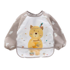 Lot de 3 Bavoirs Tablier Imperméables pour Bébé et Enfant