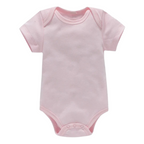 Lot de 3 Bodies Bébé Unis Unisexes à Manches Courtes – 100% Coton Doux