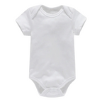 Lot de 3 Bodies Bébé Unis Unisexes à Manches Courtes – 100% Coton Doux
