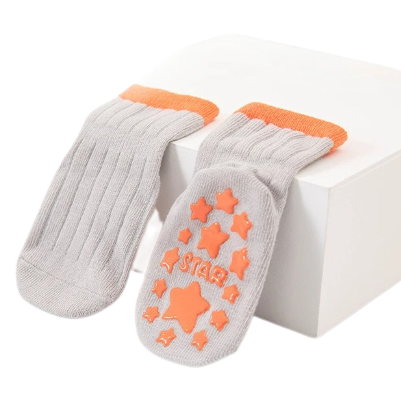 Lot de 3 Paires de Chaussettes Antidérapantes Mi-Mollet Pour Bébé