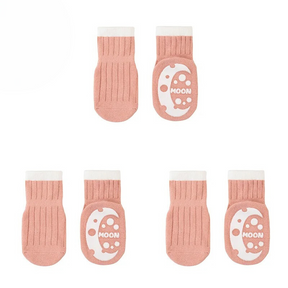 Lot de 3 Paires de Chaussettes Antidérapantes Mi-Mollet Pour Bébé