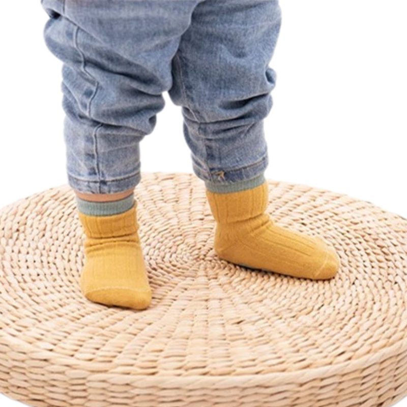 Lot de 3 Paires de Chaussettes Antidérapantes Mi-Mollet Pour Bébé