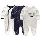 Lot de 3 Pyjamas Grenouillères pour Nouveau-né – Confort Absolu Jour et Nuit