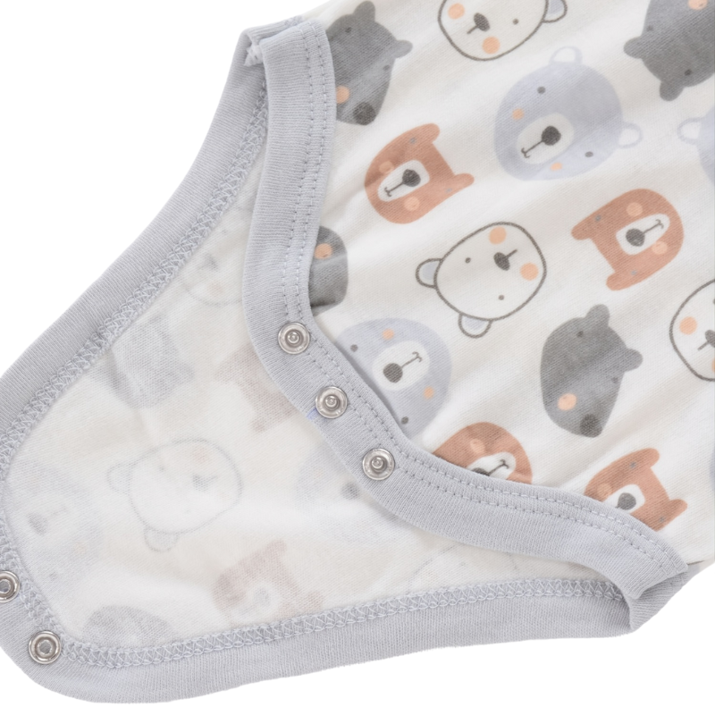 Lot de 4 Bodies Bébé Unisexe à Manches Courtes – Avec et Sans Motifs