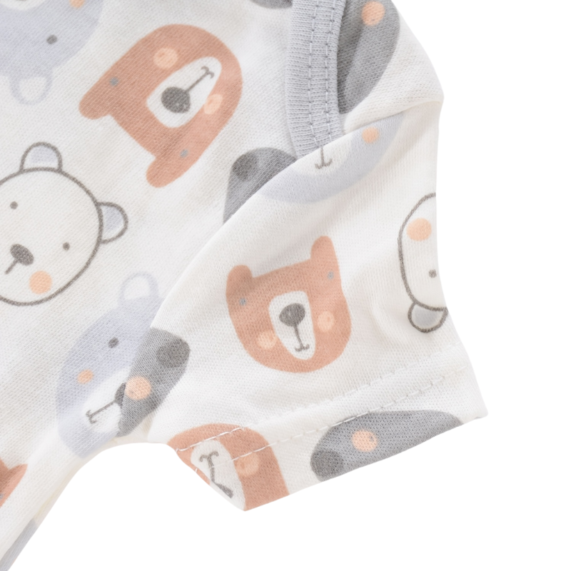 Lot de 4 Bodies Bébé Unisexe à Manches Courtes – Avec et Sans Motifs