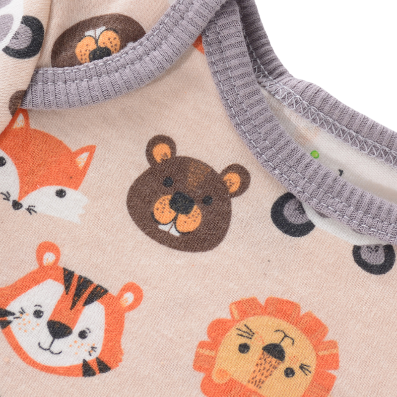 Lot de 4 Bodies Bébé Unisexe à Manches Courtes – Avec et Sans Motifs