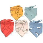 Lot de 5 Bavoirs Bandanas pour Bébé – Bambino