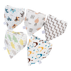 Lot de 5 Bavoirs Bandanas pour Bébé – Bambino