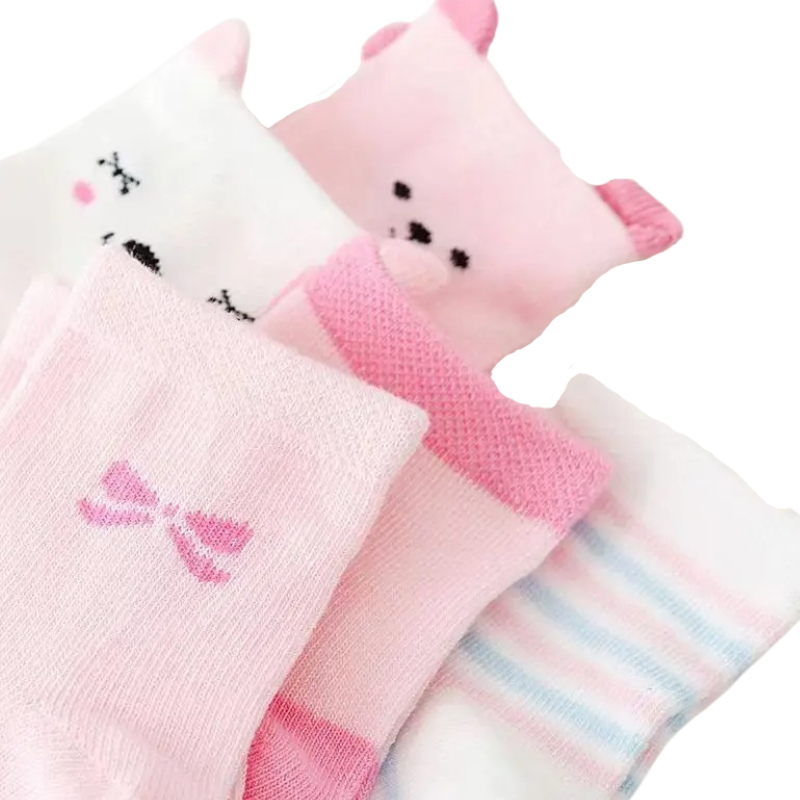 Lot de 5 Paires de Chaussettes en Maille pour Bébés et Enfants