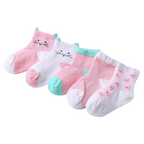 Lot de 5 Paires de Chaussettes en Maille pour Bébés et Enfants