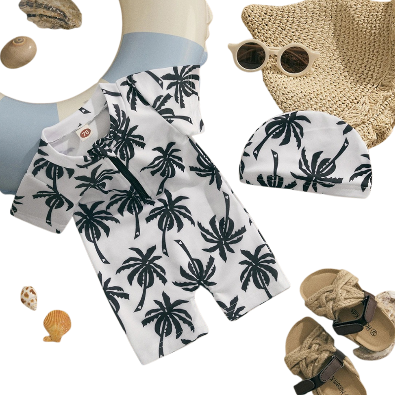 Maillot de Bain Enfant Palmeira avec Bonnet Offert