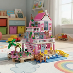 Maison de Plage en Blocs de Construction pour Enfants – 822 Pièces