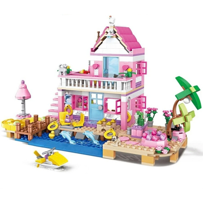 Maison de Plage en Blocs de Construction pour Enfants – 822 Pièces