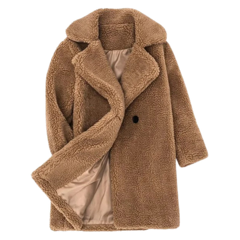 Manteau Croisé en Laine pour Fille