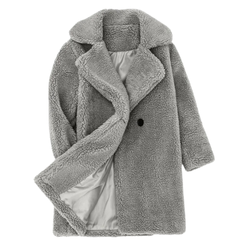 Manteau Croisé en Laine pour Fille